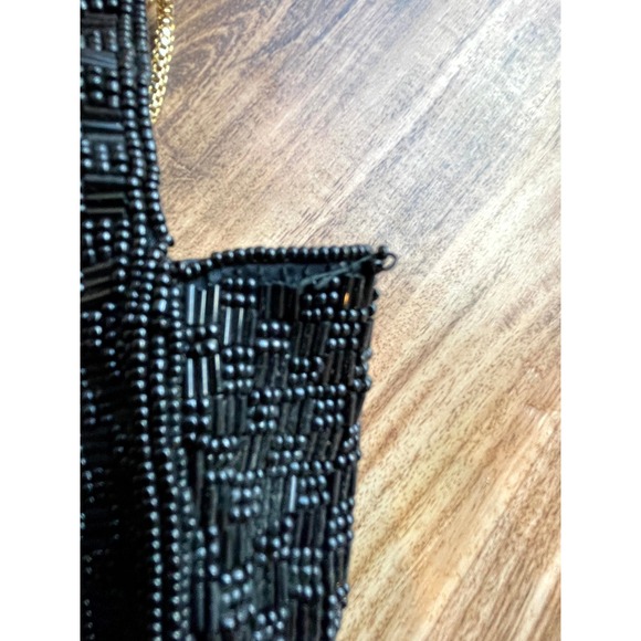 VintageWalborg Black beaded sequined clutch evening bag/purse Hong Kong - Picture 8 of 15